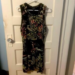 Karen Kane Dress Black Sleeveless Floral Size XL